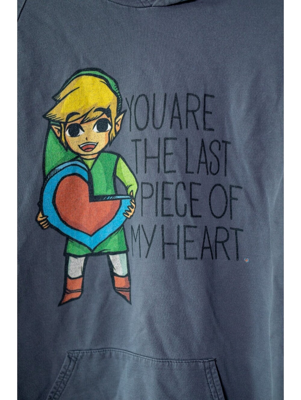 Zelda Link Nintendo "You Are the Last Piece of my Heart" Hoodie Mens XL Vintage - Picture 2 of 7